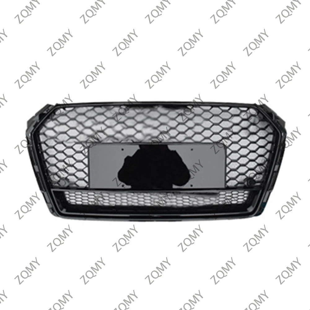 

With/Logo For Audi A4/A4L/S4 2017 2018 2019 Car Front Bumper Grille Centre Panel Styling Upper Grill (Modify For RS4 style)