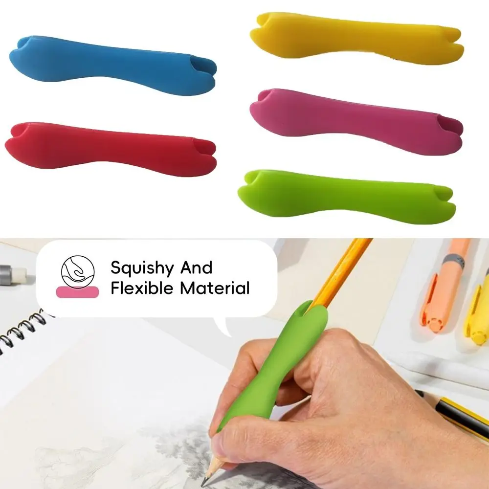Silicone Pencil Holders Non-slip Reusable Handwriting Aid Tools Comfortable Aid Handwriting Writing Posture Correction Tools
