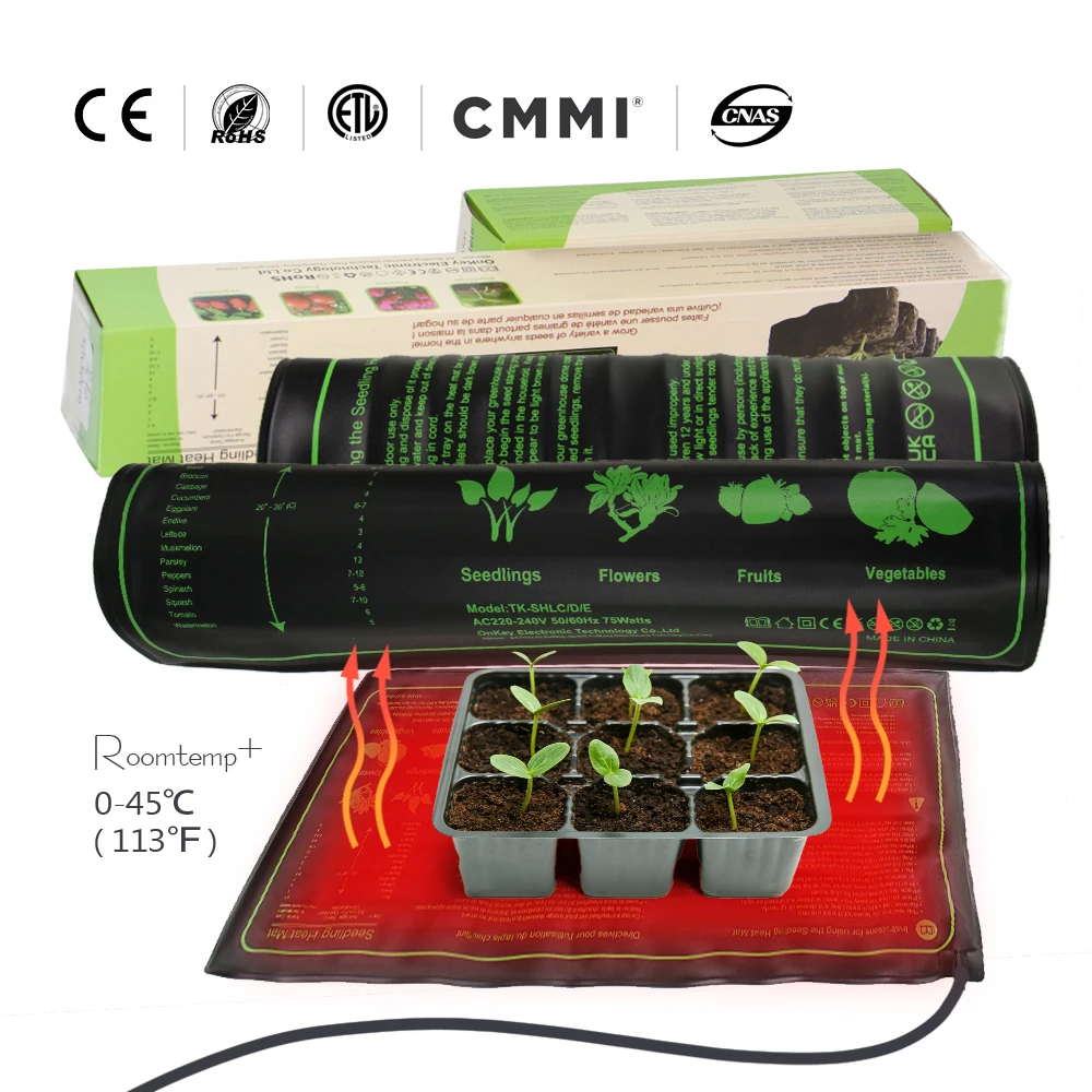 모종 열 매트 실내 식물 발아 방수 난방 패드, 전파 클론 스타터 매트, EU, US, AU, UK 플러그, 17.5W, 45W, 100W 