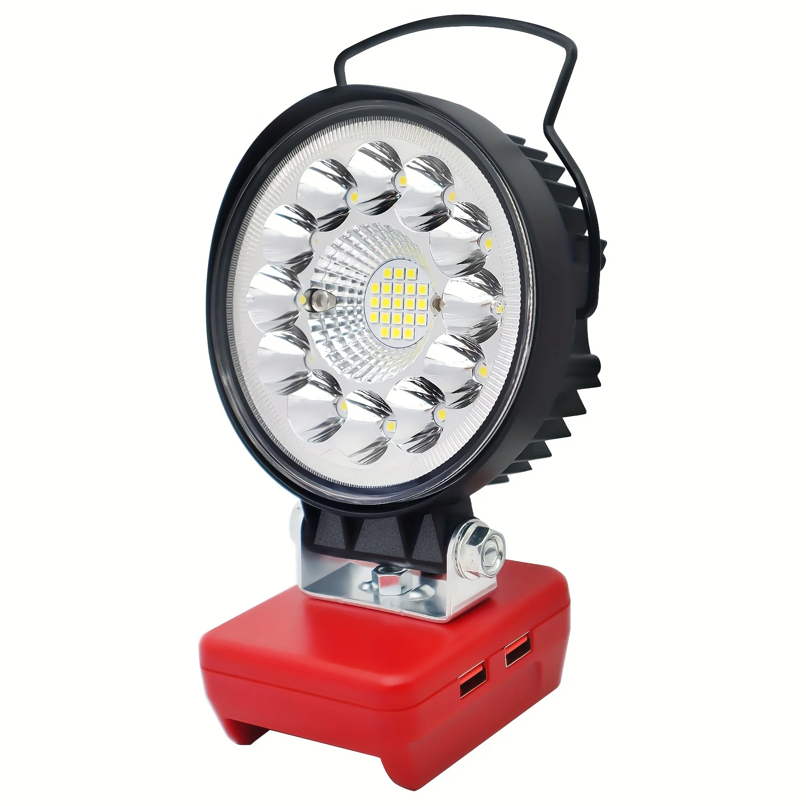 Flood Work Light 33LED 4000LM for Milwaukee LED 18V/20V m18 Lithium Battery Light with Low Voltage Protection-Dual USB qc3.0
