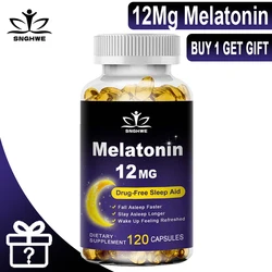 Melatonin 10mg Capsules-Relieve Insomnia,Help Improve Sleep Quality,Reduce Waking Time,Help Deep Sleep Dietary Supplement