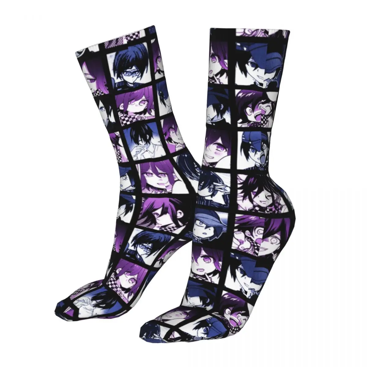 Fashion Socks Men\'s Women\'s Harajuku Shuichi Kokichi Manga Socks Danganronpa Anime Sport Socks Spring Summer Autumn Winter