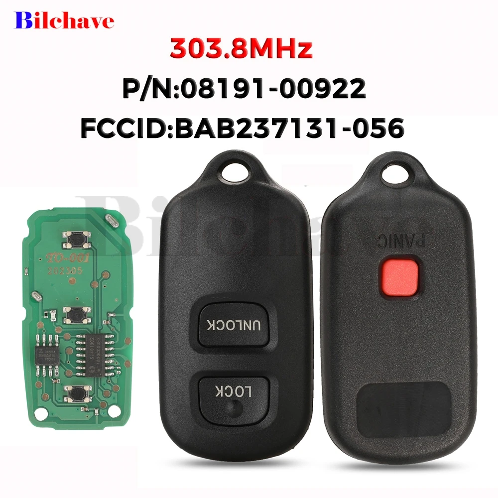 jingyuqin BAB237131-056 303.8Mhz Remote Car Key Fob For Toyota 1995-2004 Tacoma 2003-2006 Tundra Installed Keyless Entry RS3200