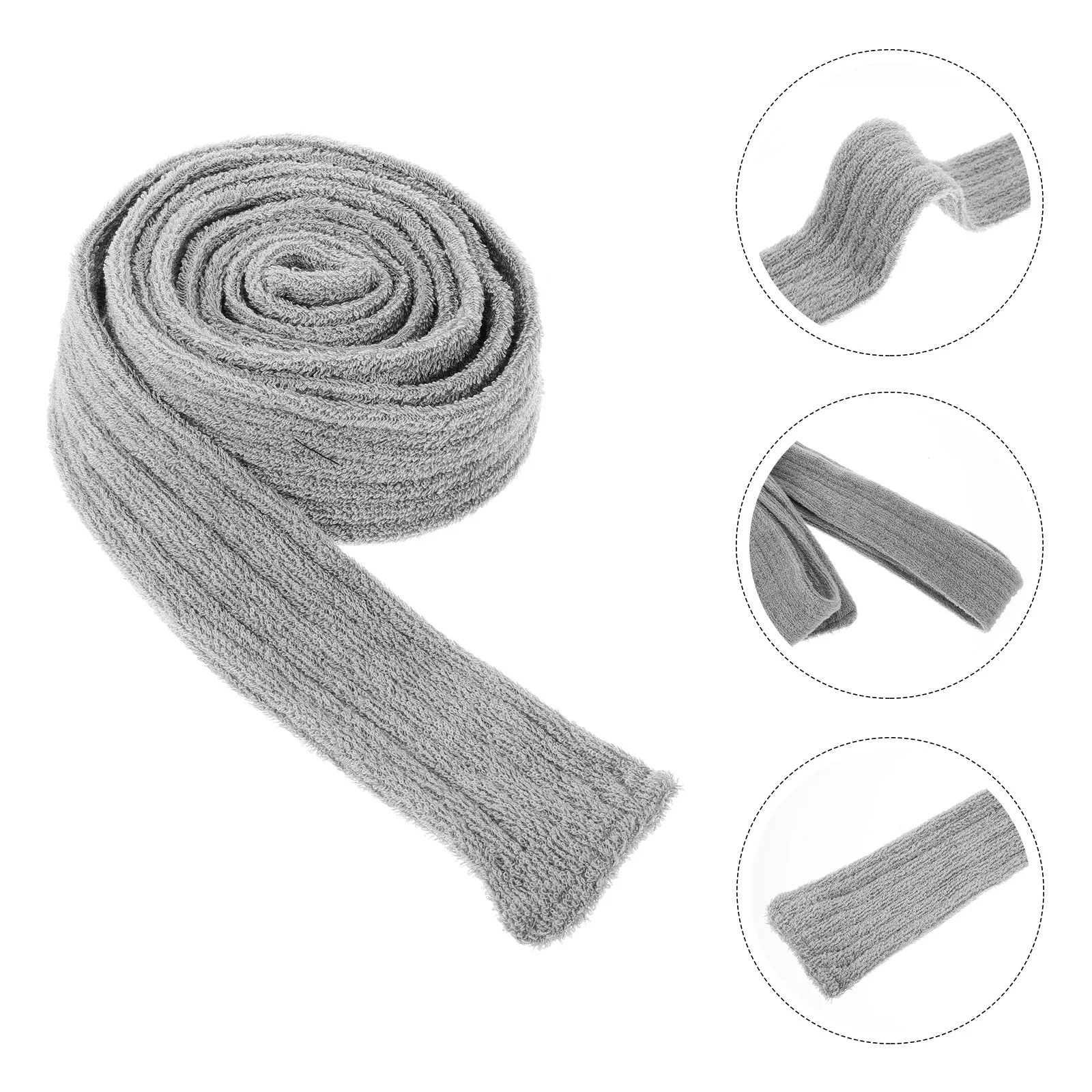 

Thick Flannel Belt Coral Fleece Adjustable Length White Color Replacement Strap for Bathrobe Belt Replacement Spa Hotel Use