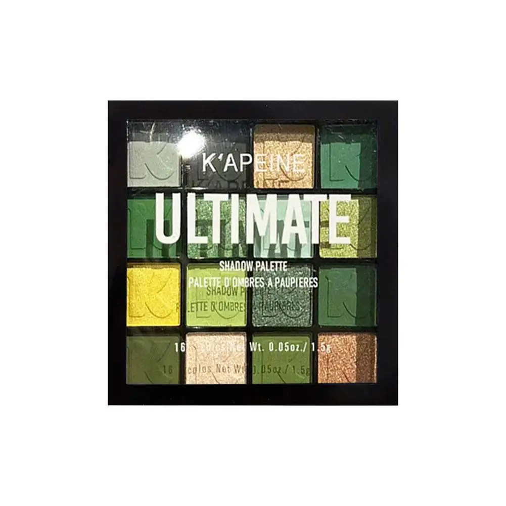 พาเลทท์อายแชโดว์ 16 สี แมทท์ กลิตเตอร์ เนื้อมุก ผงประกายวิ้ง สีเขียวอ่อนหวาน แต่งตาง่าย เฉพาะรุ่น I3X8