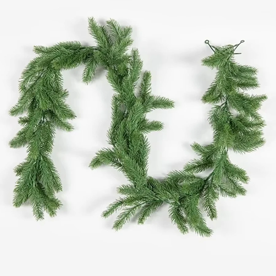 

1PC Artificial Plants Green Pine Needle Vine Christmas Tree Decor Outdoor Garden Festive Wedding Home Reception Room Ornament