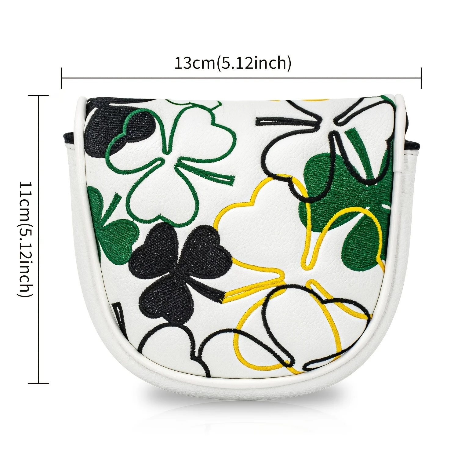 1pc PU Golf Putter Cover with High-End Embroidery Suitable for Mallet Putters, Semi-Circular Head for Club Head view 6