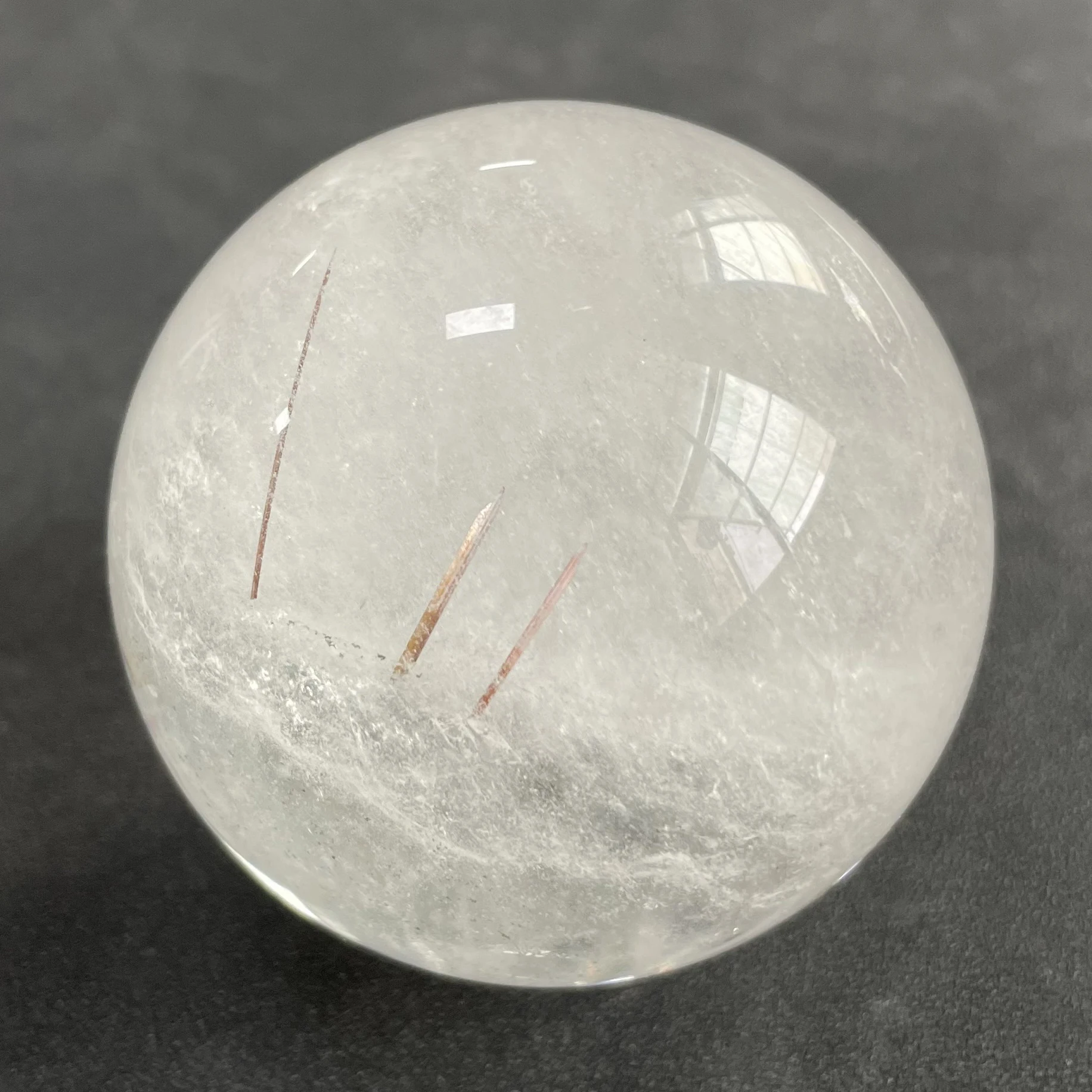 

328g Natural Stone Quartz Rutilated And Garden Quartz Symbiotic Sphere Crystal Ball Decoration Rock Gift Reiki Healing B219