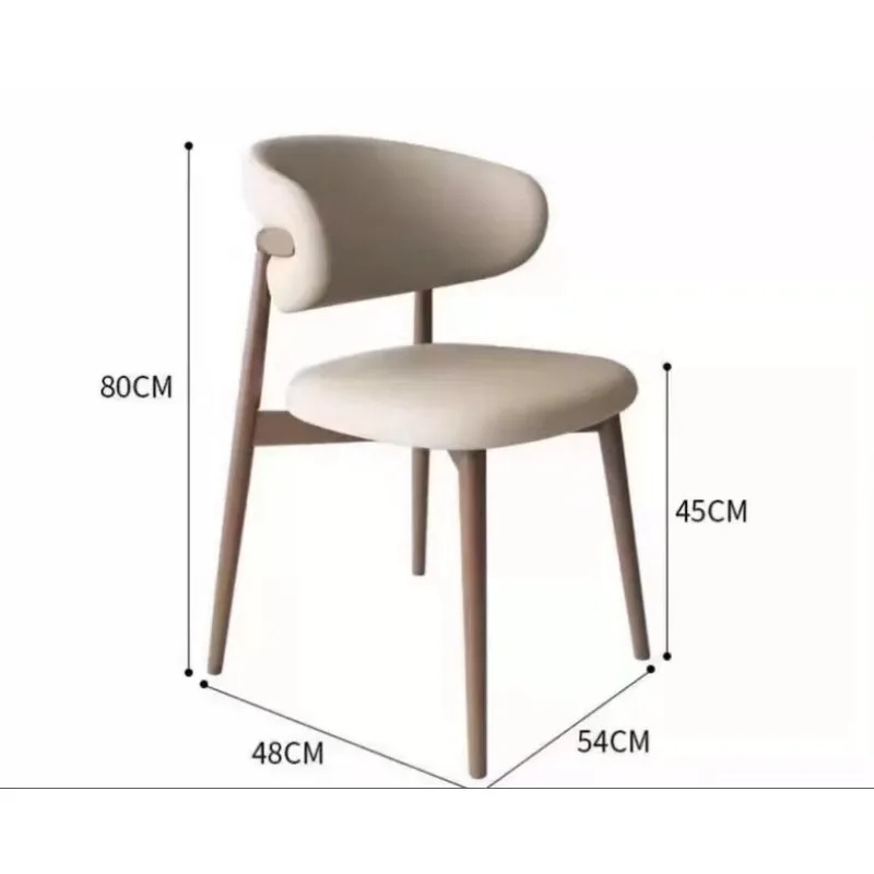 

Nordic modern minimalist metal dining chair with luxury soft backrest, suitable for family restaurants and hotels