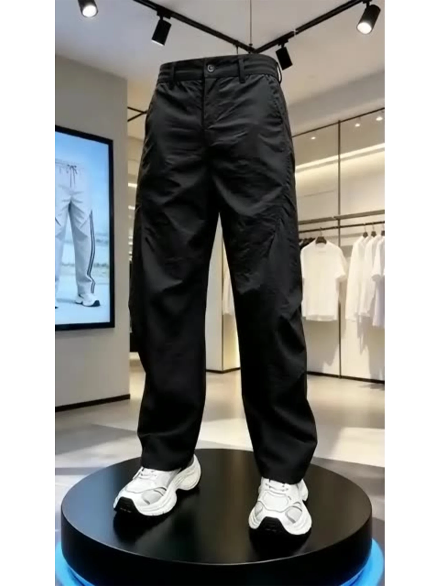 

American Style Nylon Quick Dry Cargo Pants Men Summer Thin Paratrooper Workwear Ice Silk Cool Feeling Casual Sports Outdoor T...