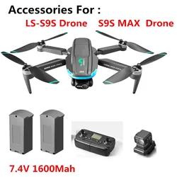 LS-S9S Drone Original Accessories 7.4V 1600mAh Battery / Propeller Maple Leaf For S9S MAX Drone Spare Parts S9S MAX Battery