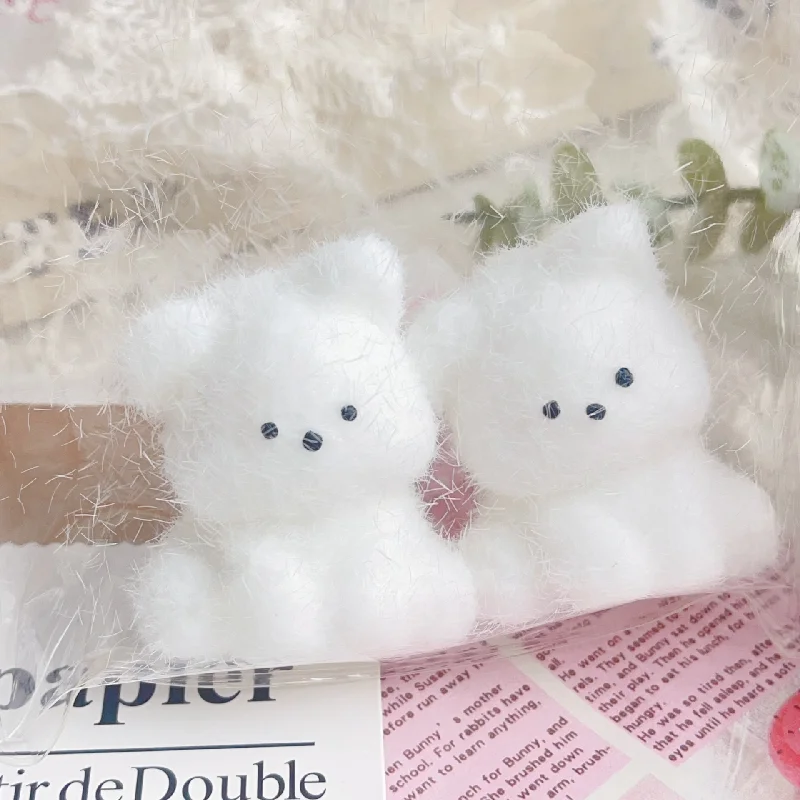 Mochi Taba Kawaii White Plush Lop Ear Rabbit Mother Child Bear Pinch Fidgeting Stress Relief Toys Kids Toys Girl Squishy Gifts