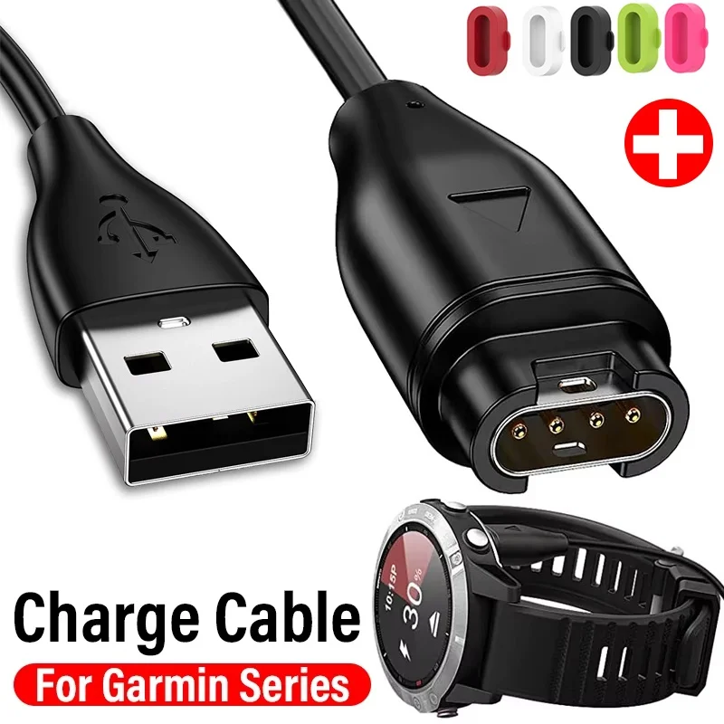 Tragbares USB-Ladekabel für Garmin Uhren Fenix 7 7S 7X 6 6S 6X 5 5X 5S Forerunner 945 935 245 255 Ladestation mit Staubschutzkappe