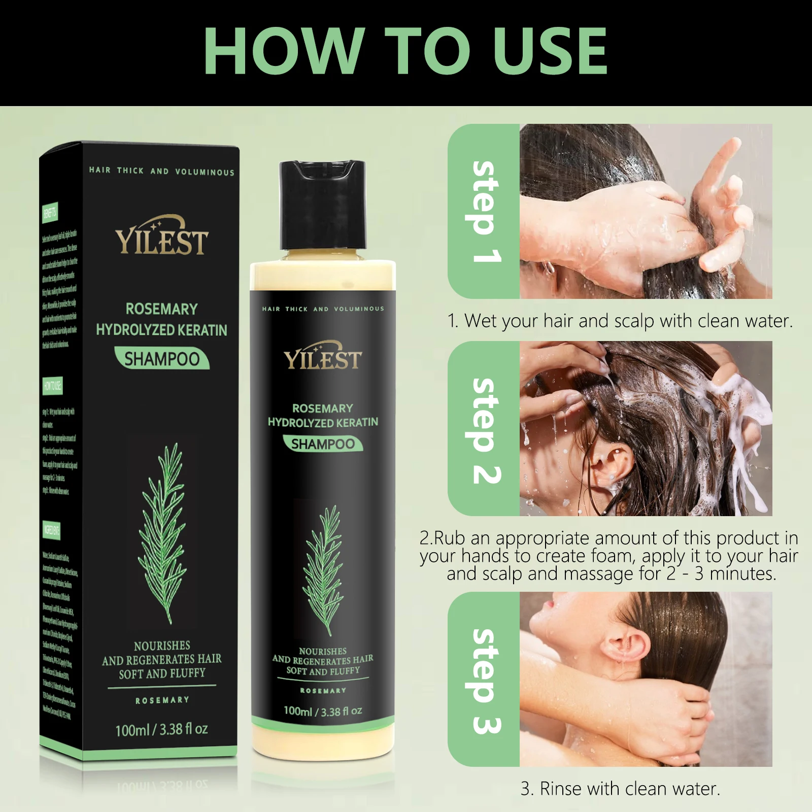Natural Rosemary Hair Shampoo  - огляд і ціна Hair Care Natural Products
