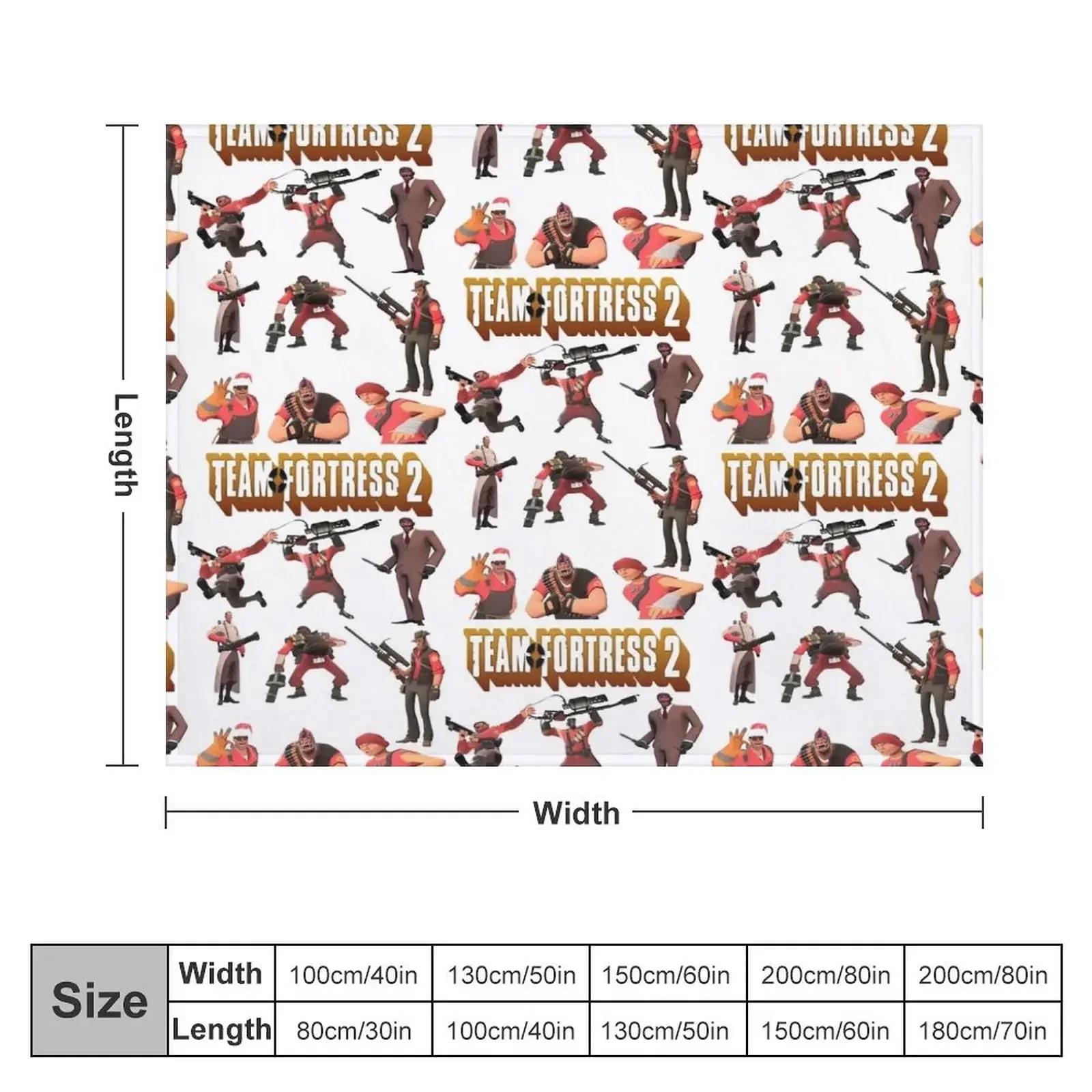 Team Fortress 2 - All Characters / Classes with TF2 Logo Throw Blanket Plaid sofa bed Decorative Throw Luxury Thicken Blankets