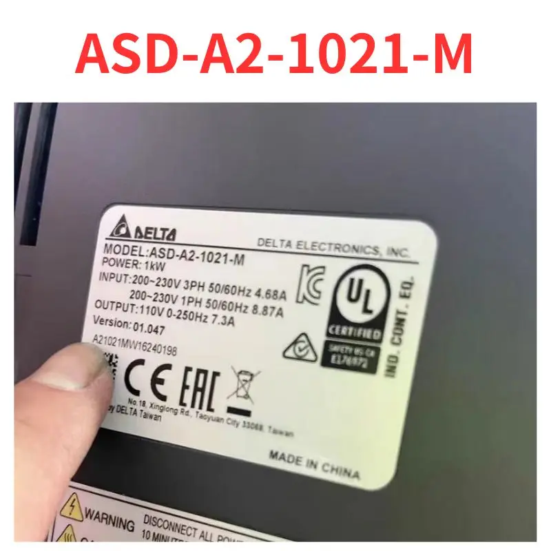 Second-hand    ASD-A2-1021-M   Servo-drive   test  OK     Fast Shipping