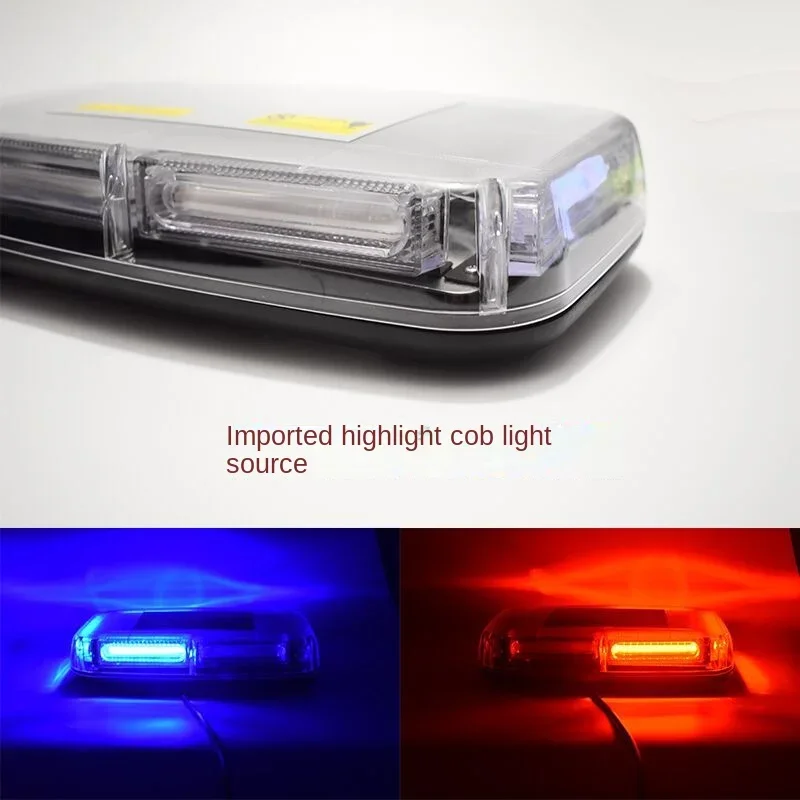 Cob Super Bright Ceiling Warning Light Led Red and Blue Flash Alarm Light Engineering Car Patrol Opening Flash 12v24v