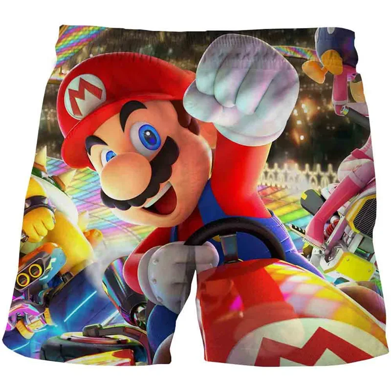 Super Mario Bros spodenki chłopięce niezbędne szorty na lato dziecięce sportowe krótkie spodnie Cartoon Sportswear Jogger oddychające spodnie plażowe