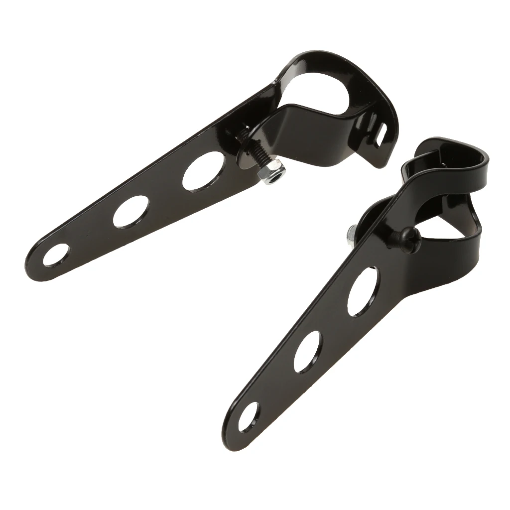 

Headlight Bracket 43mm Adjustable Steel Mount for Cafe Racer Motorcycle Chopper Bobber Custom Projects