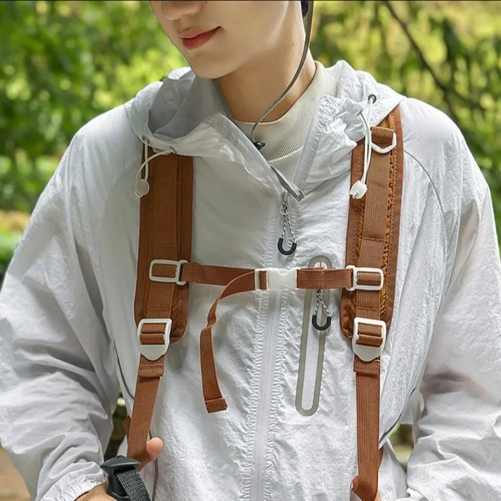 Color-Blocked Design Outdoor Hiking Bag Waterproof Oxford Multi-pocket Travel Backpack Lightweight Large-Capacity