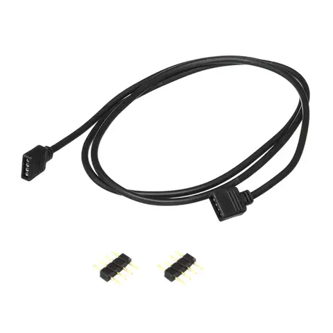Connecteur de câble d'extension RGB 4 broches, 0.3M 0.5M 1M 2M 3M 5M DC 12V, cordon d'extension noir mâle femelle pour bande lumineuse LED 2835 5050