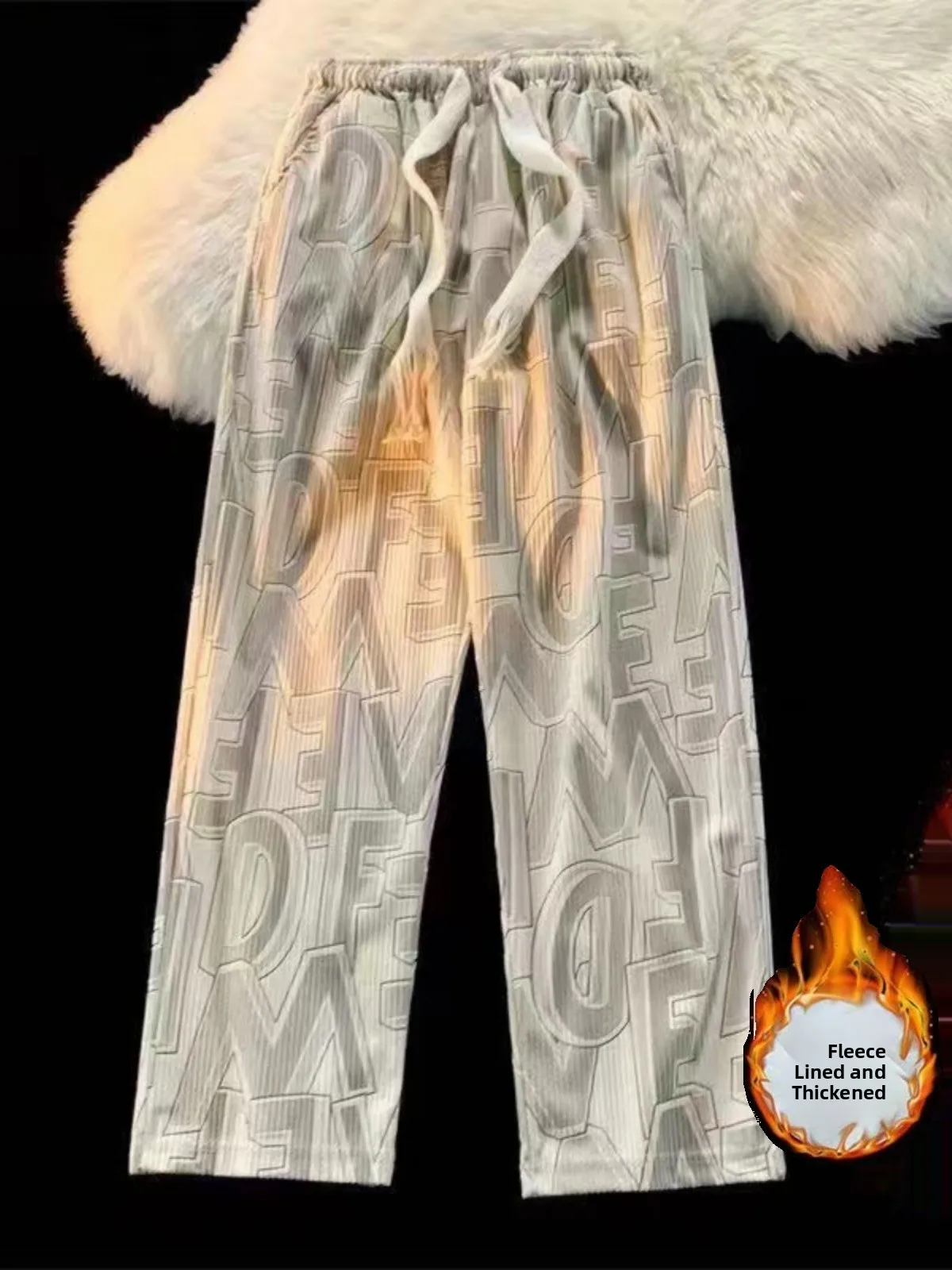 

Мужские вельветовые брюки на осень-зиму, утепленные, свободного кроя, прямые, повседневные, модные, в американском стиле, широкие штанины