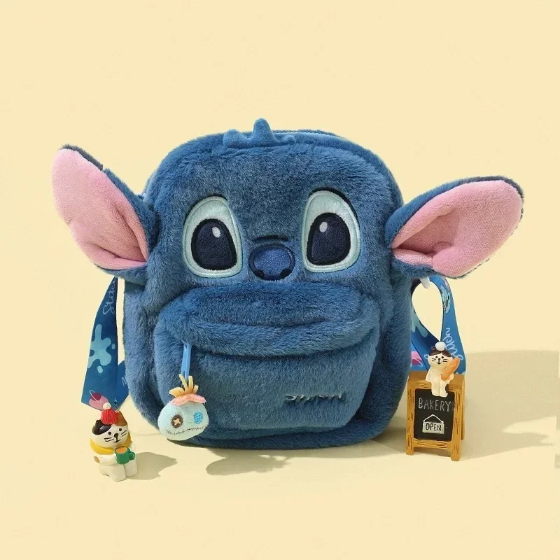2025 Stitch Winnie Bear Niedliche Plüsch-Umhängetasche, Cartoon-Puppe, Handytasche