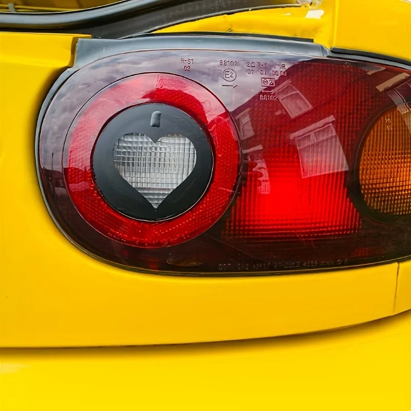 1 SET herzförmiges Lichtaufkleberpaket für Autos – holografisches und klassisches wasserdichtes Vinyl für Fahrzeuge – ideal für romantische Dekorliebhaber