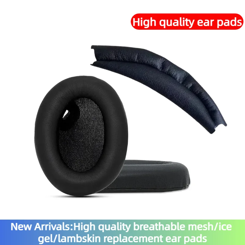 MOUDUNG Ersatz-Ohrpolster für Sony WH-1000XM3 WH-1000XM4 Headset, Ohrpolster, Kopfhörer, Lederhülle, Kopfhörer, Ohrenschützer