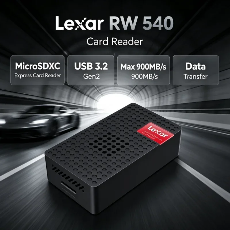 Lexar RW540 PLAY PRO MicroSD Card Reader Max 900MB/s MicroSDXC Express Card Reader for Switch 2 Data Transfer