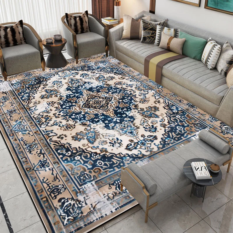 Classics Persian Large Rugs for Living Room Retro Style Tapis Decoration Bedroom Carpet Soft Non-slip Lounge Sofa Side Floor Mat