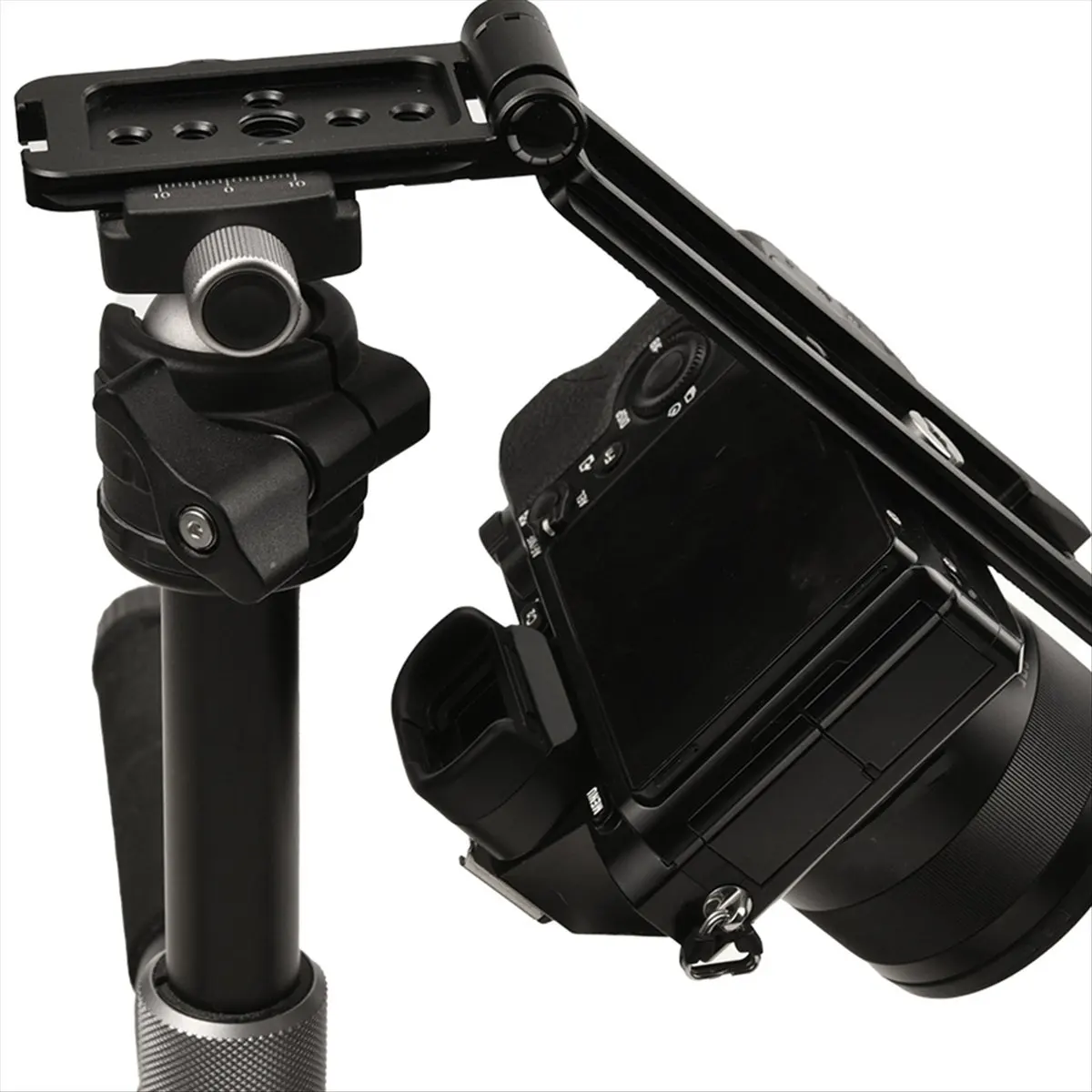AA80 Universal L-Plate L Bracket Folding Arca Compatible Tripod Head Cold Shoe QR Quick Release Plate Vertical Photo