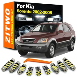 ZITWO 15 sztuk Samochodowa żarówka LED do Kia Sorento 1 MK1 I JC 2002 2003 2004 2005 2006 2007 2008 Zestaw oświetlenia tablicy bagażnika LED do wnętrza mapy