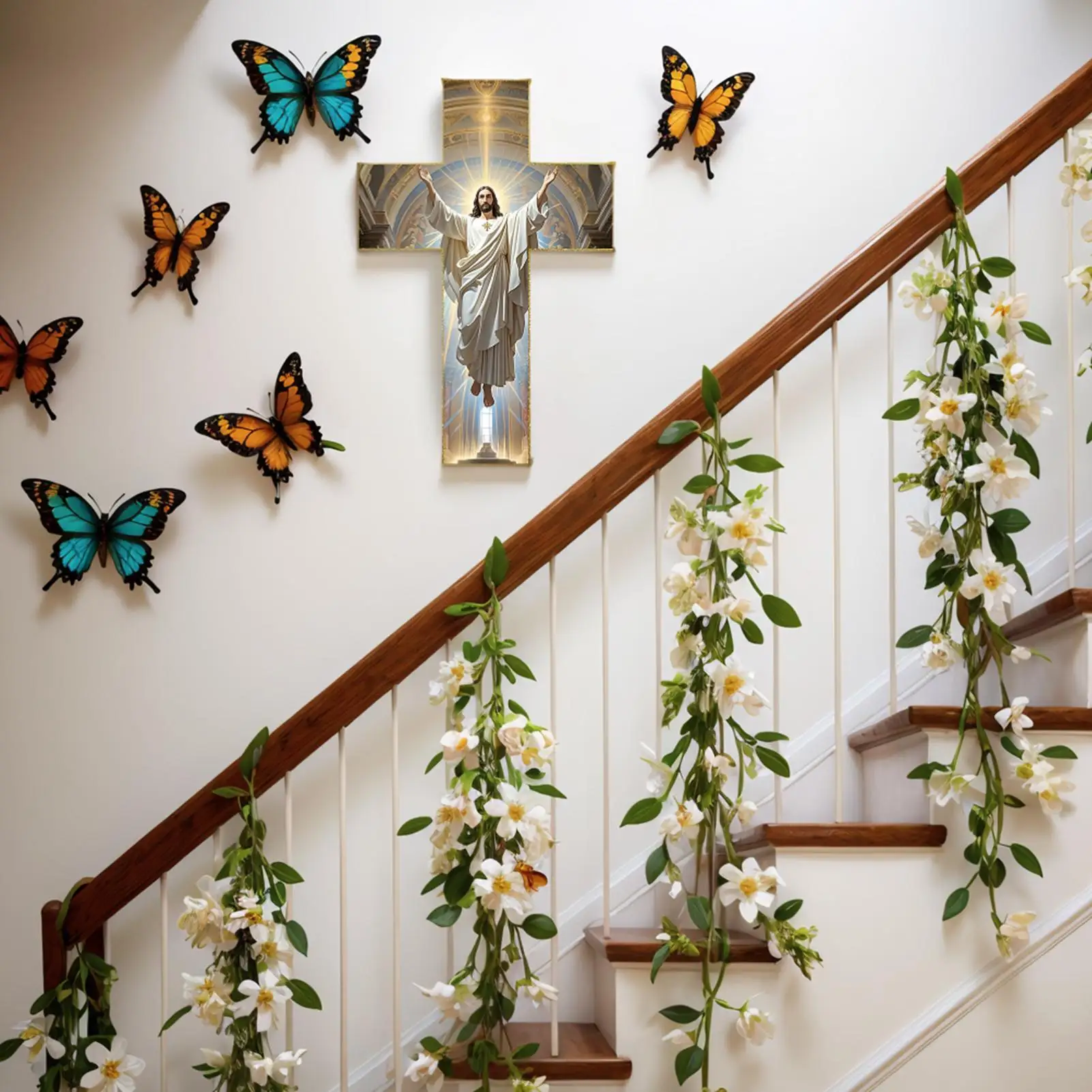 

Cross For Wall Jesus Vintage Home Decor Handmade Antique Religious Home Ornaments For Christmas Entryway Hallway Bedroom Office