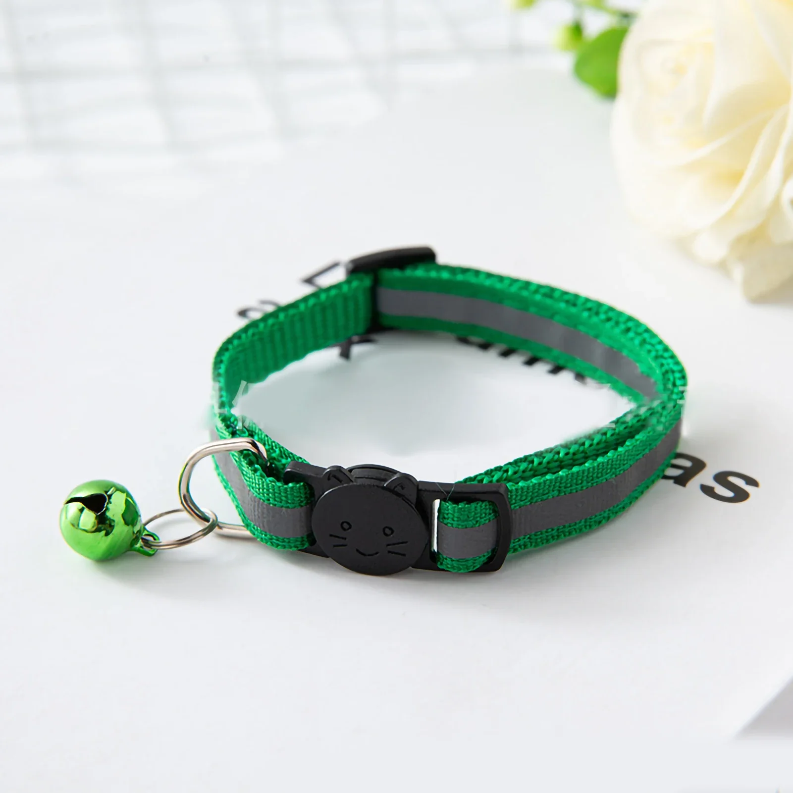 Pet Collar With Bell Colorful Dog Puppy Cat Accessories Kitten Collar Adjustable Safety Bell Ring Necklace Pet