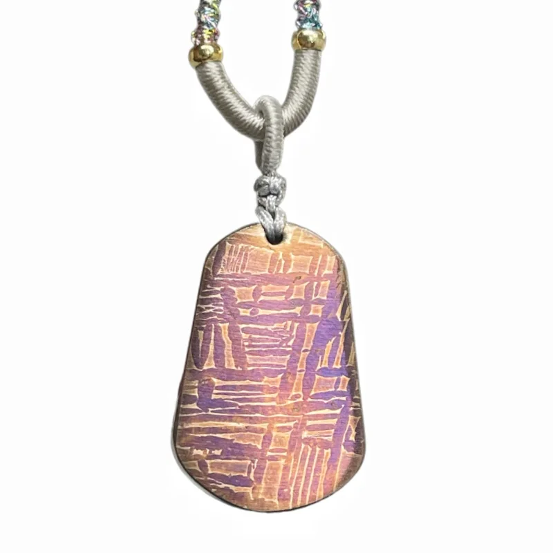 Muonionalusta Meteorite Irregular Tag Slab Pendant High Temperature Baking Iron Meteorite Collectible Specimen Necklace LK533