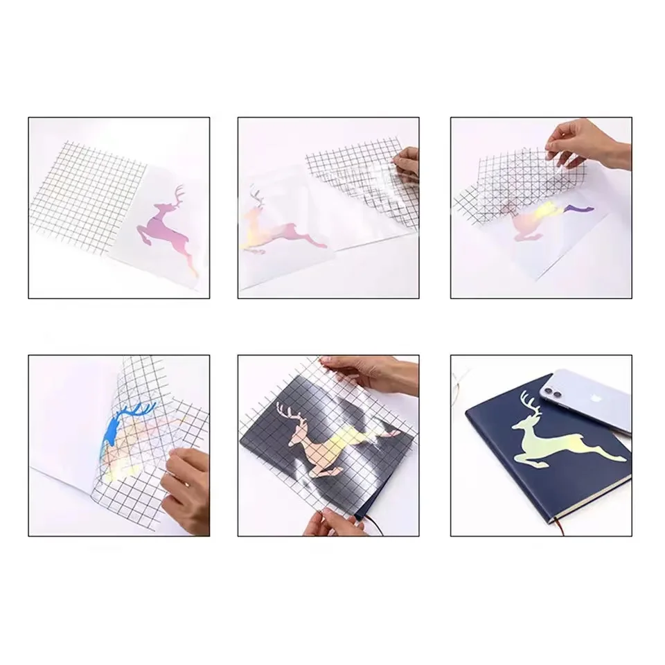 30.5cmx100cm Clear Vinyl Application Tape 4 color Alignment Grid for Car Wall Craft Art Decal Transfer Paper Tape Adhesive DIY