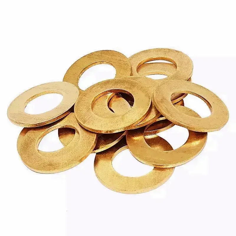 10 Pieces /Lot  Copper Gasket Brass Washer 17.8 X7X0.7 4mm for Butterfly Knife BM 275 DIY Folding Knife Accessories Tools