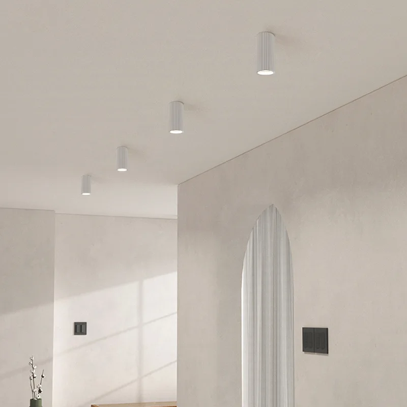 Nordic Resin Downlight Gu10 Ceiling Lamp for Living Room Corridor Aisle Entrance Round Simple Interior Decor Lighting Fixture