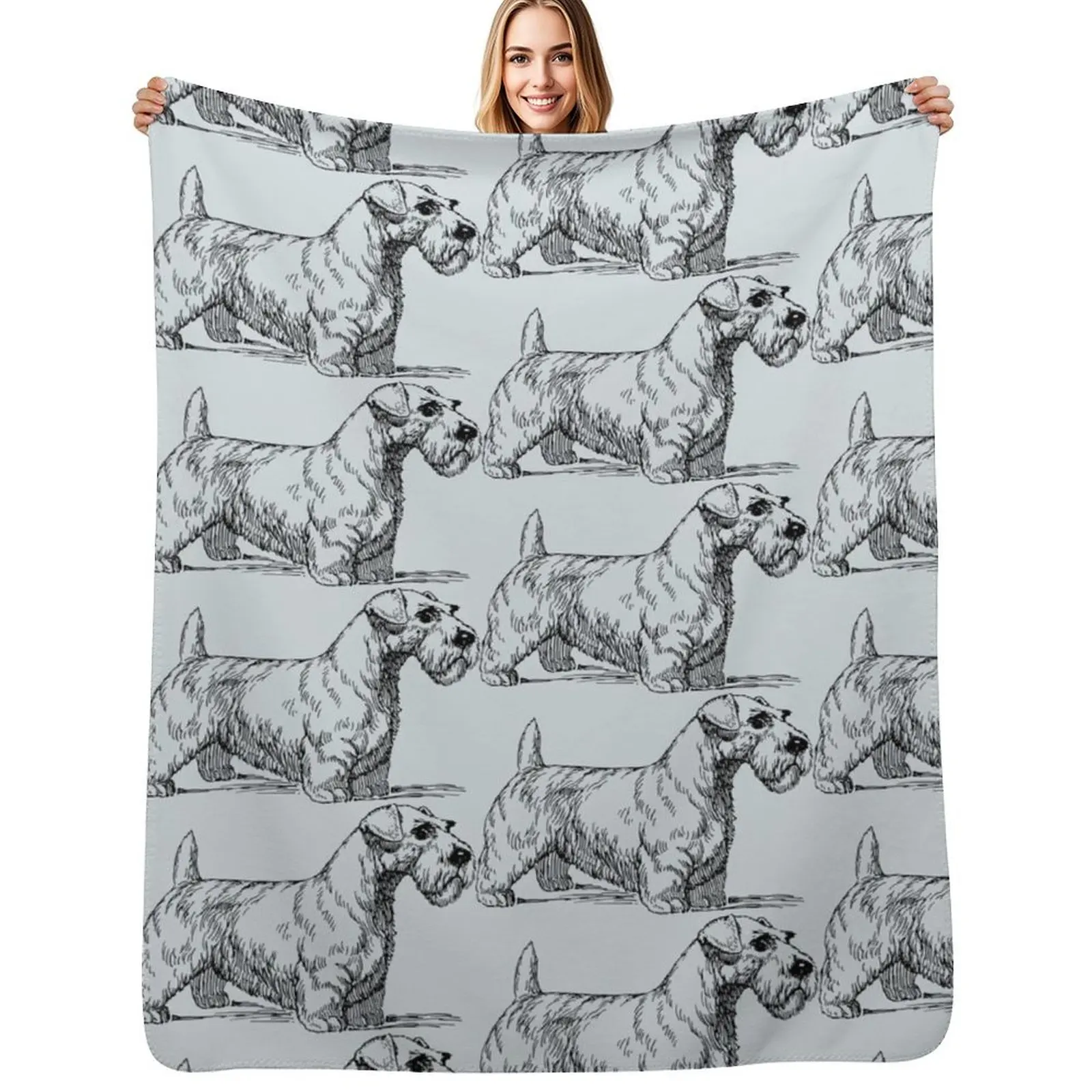 Sealyham Throw Blanket Ultra Soft Flannel Fleece Blanket for All Seasons