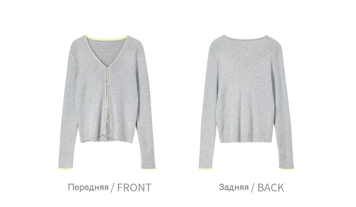 SENTUBILA Damen-Cardigan mit V-Ausschnitt, Fake-Two-Piece-Strick, schmal geschnittenes Oberteil, Herbst 2026, neues einzigartiges Design, Wollmischung, T-Shirt für Damen W63HD8248 – Detail 26