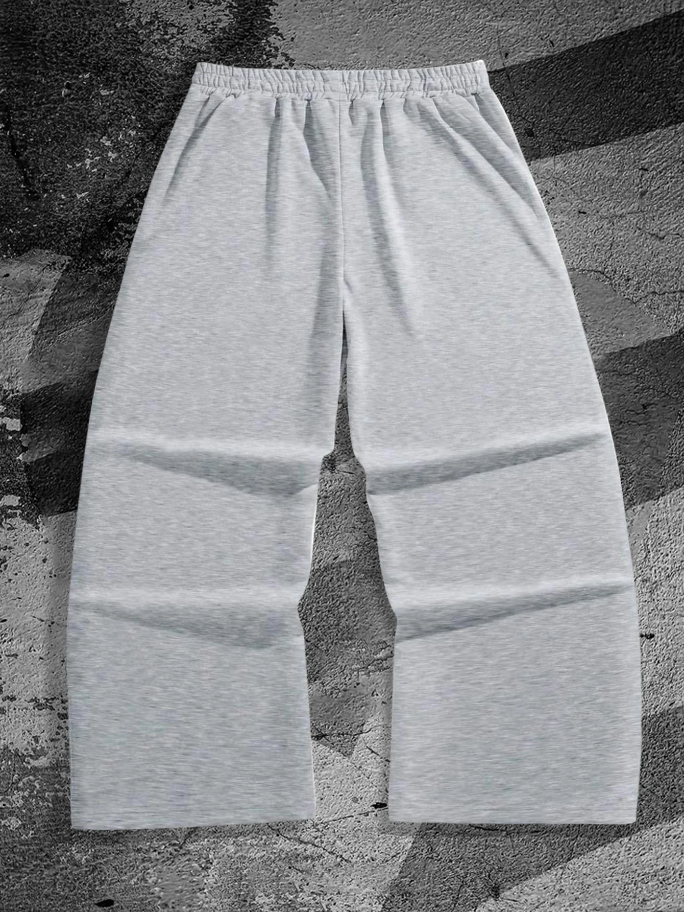 Weit geschnittene Jogginghose mit elastischem Kordelzug in der Taille für Männer und Frauen, mit vertikalem Fall, geradem Bein und bodenlanger, lässiger Sporthose. – Detail 7