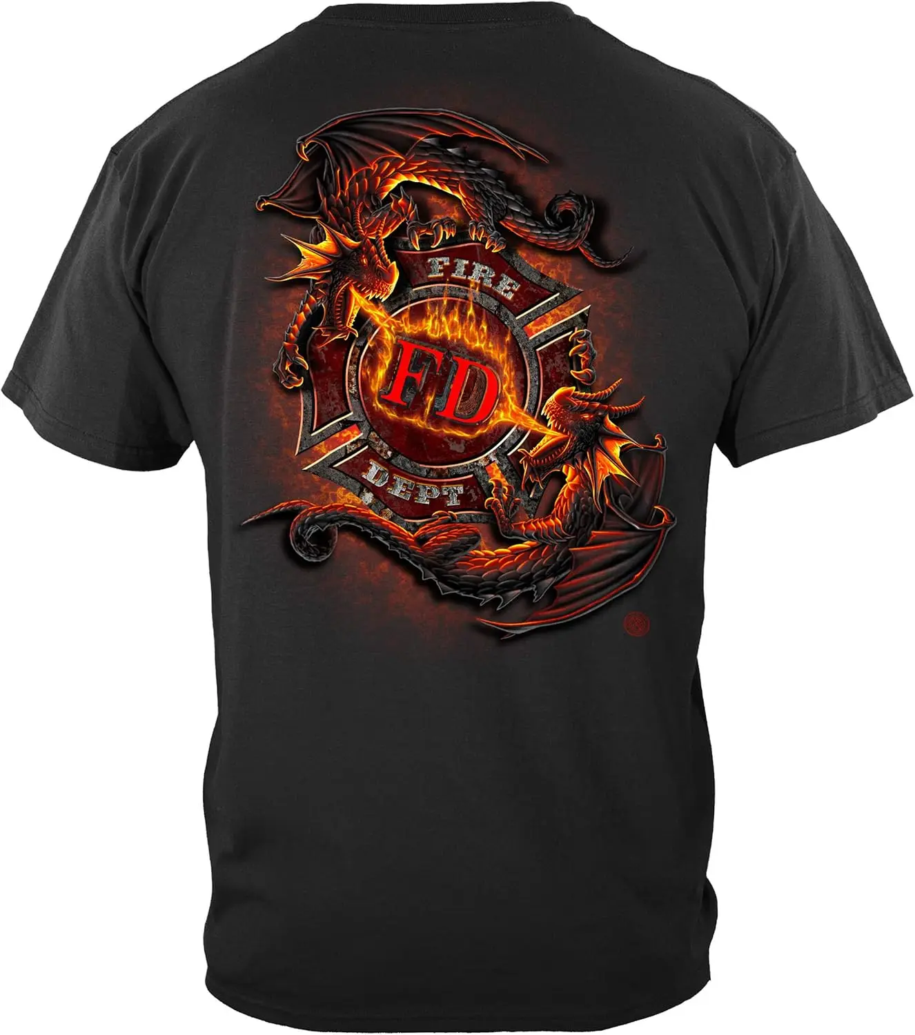 Firefighter T Shirt firefighter | Elite Breed Red Maltese Shirt THD001