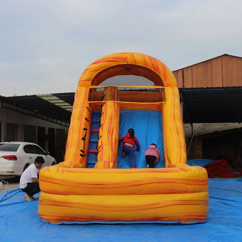 Inflatable Water Slide with Pool, Modular Expansion Support, Suitable for Commercial Water Parks and Large-scale Themed Events.