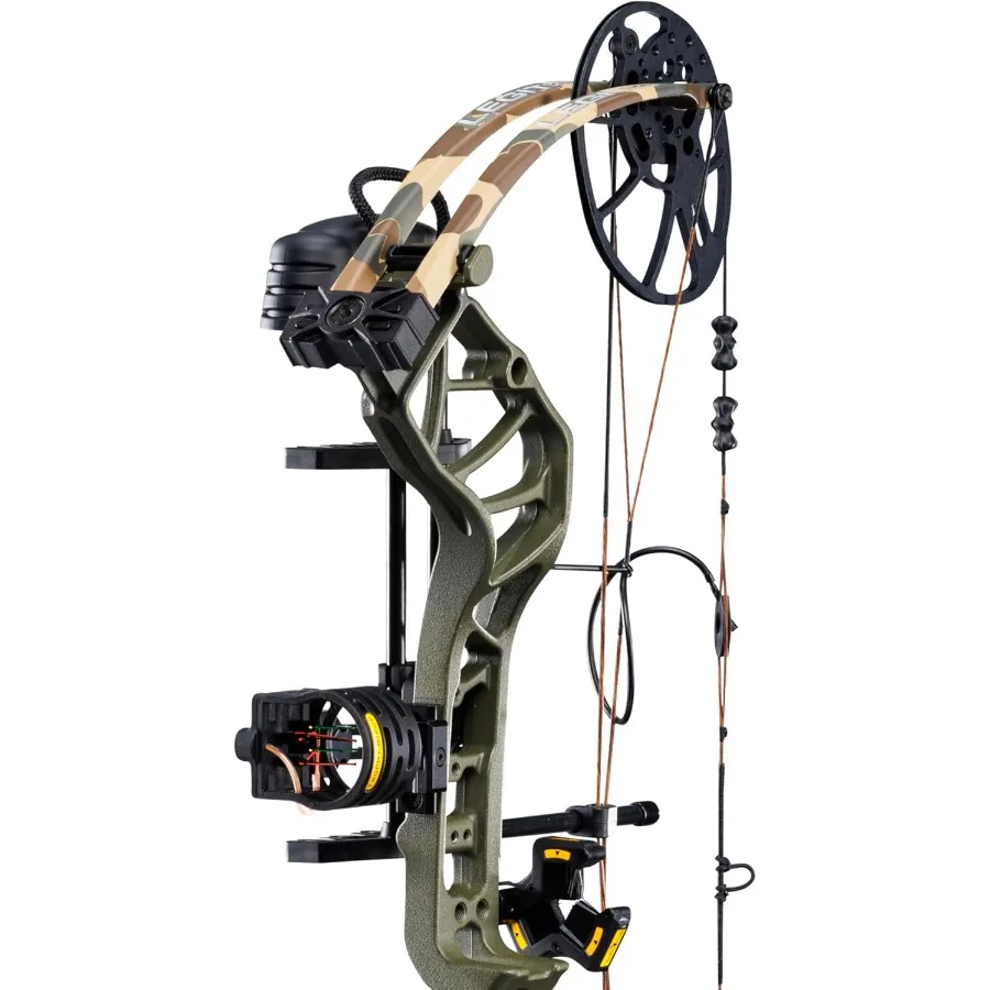 Bear Archery Legit MAXX Ready to Hunt Compound Bow Package with IMS Rest and Picatinny Sight Mounts 1070 lb Draw Weight 1413 Le