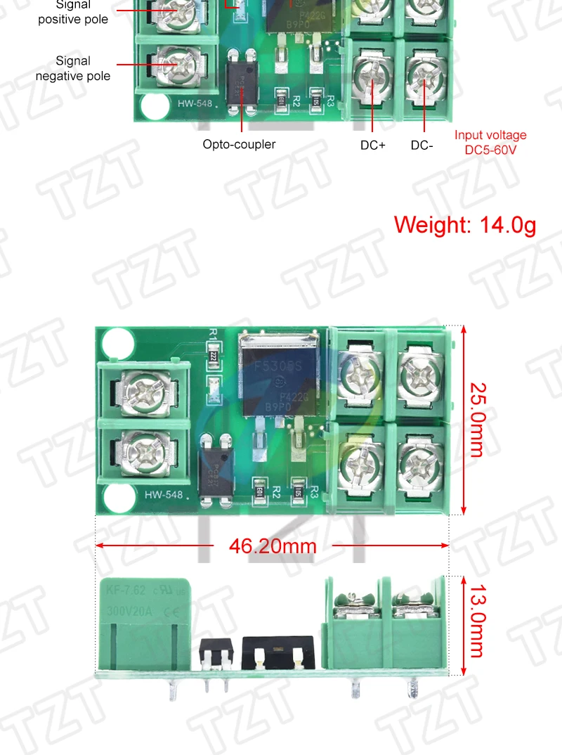 1/3PCS DC 5V-36V Elektronischer Impuls-Trigger-Schalter, Bedienfeld, MOS-FET-Feldeffektmodul-Treiber für LED-Motorpumpe – Detail 2
