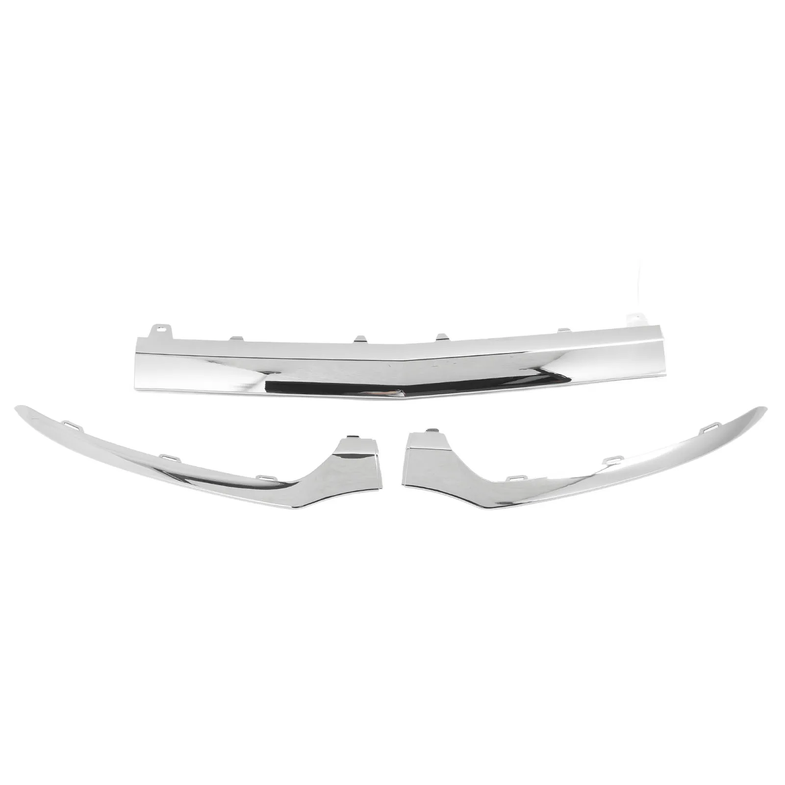 3Pcs Front Bumper Lower Chrome Trim 2058851374 Replacement for Benz C‑Class W205 C205 A205 S205 AMG C43