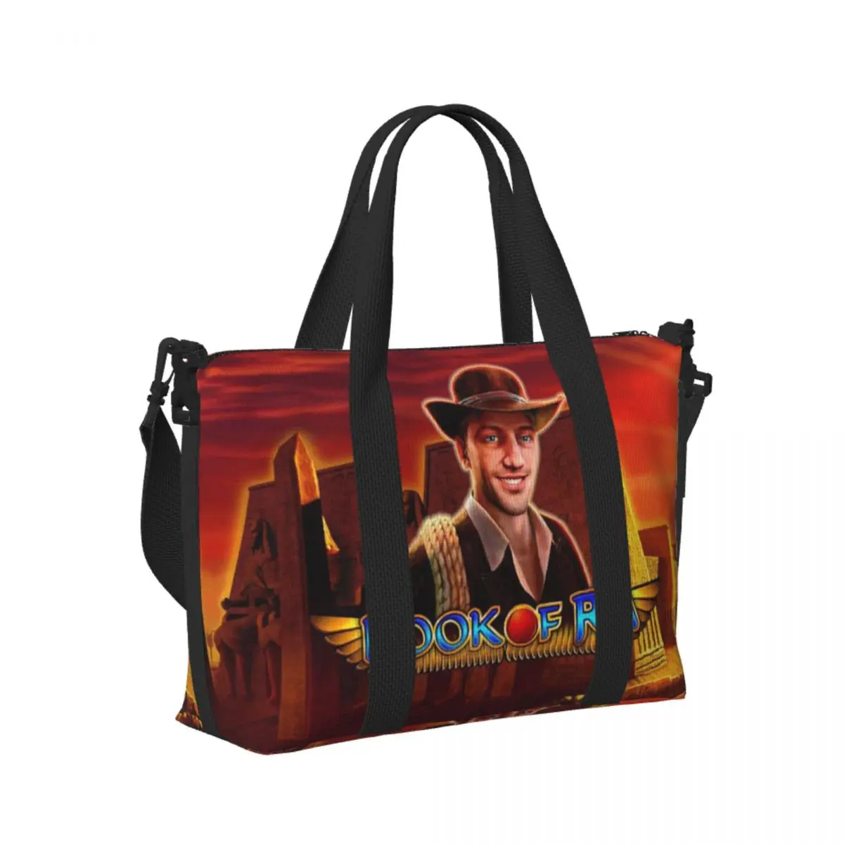 

Custom Book Of Ra Beach Travel Bag Large Capacity Tote Bags for Gym Yoga Women Shopping Duffle Shoulder Bag