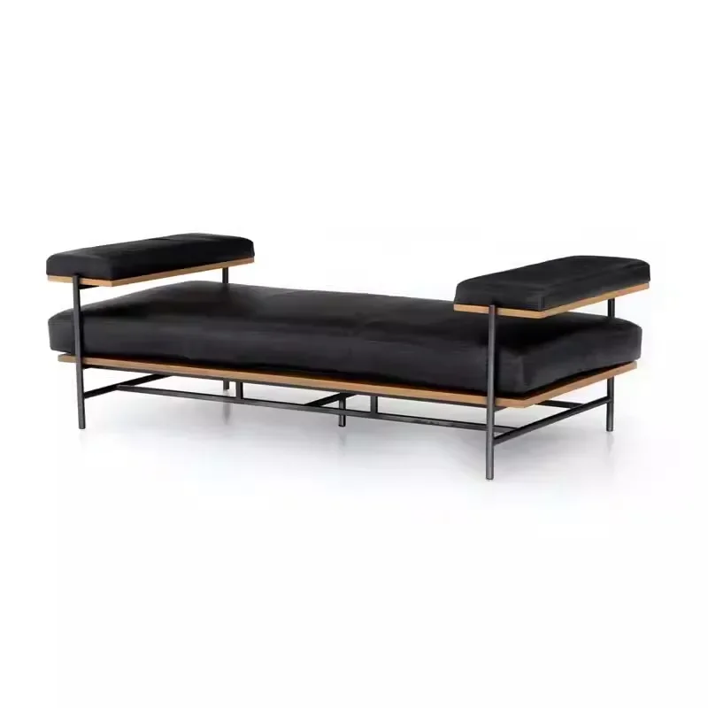 

Modern minimalist style home living room, bench rest, Chinese metal solid wood bedroom, bedside stool