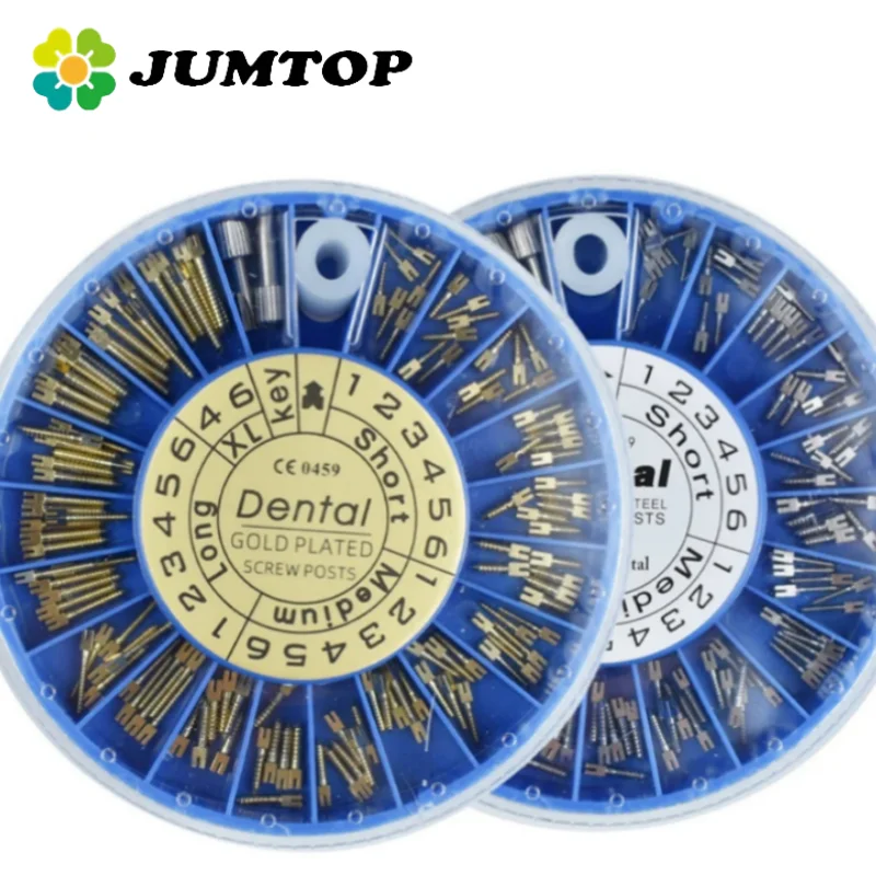 

JUMTOP 120Pcs/Box Dental Endodontic Conical Screw Post Endo Root Canal Pins Teeth Restorative Quartz Materials